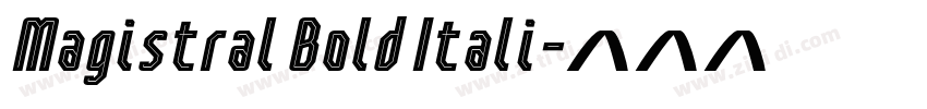 Magistral Bold Itali字体转换
